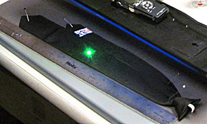 Fig. 2 Cooper's tie on stage ready for particle sampling. Seattle, August 2011.